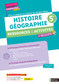 Histoire Géographie, Itinéraires à la carte 5e, Fichier photocopiable
