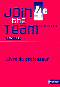 Join the Team 4e, Livre du professeur