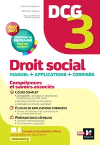 DCG 3 - DROIT SOCIAL - MANUEL ET APPLICATIONS - MILLESIME 2022-2023