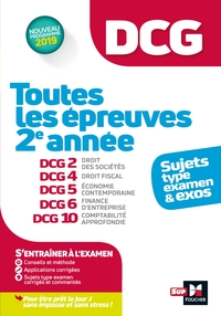 DCG - Toutes les épreuves de 2e année du DCG 2, 4, 5, 6, 10 - sujets et exos 2022-2023