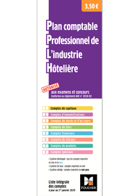 Plan comptable professionnel de l'industrie hôtelière