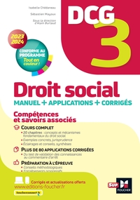 DCG 3 - DROIT SOCIAL - MANUEL ET APPLICATIONS - MILLESIME 2023-2024