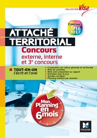 Concours Attaché territorial - Mon planning en 6 mois - Tout-en-un express - Visa N°1