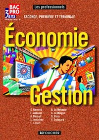 Economie Gestion - Les professionnels Bac Pro, Pochette de l'élève