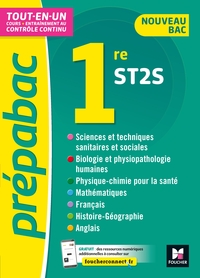 PREPABAC 1re ST2S -Bac 2022 - Toutes les matières - Cours et contrôle continu