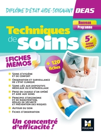 TECHNIQUES DE SOINS EN FICHES MEMOS - DEAS DIPLOME D'ETAT AIDE-SOIGNANT - 2023-2024