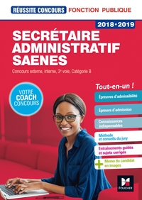 REUSSITE CONCOURS - SECRETAIRE ADMINISTRATIF-SAENES - CATEGORIE B - 2018-2019 - PREPARATION COMPLETE