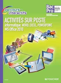 Activités sur poste informatique - Parcours interactifs Bac Pro GA, Livre de l'élève