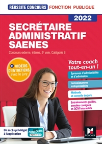 REUSSITE CONCOURS - SECRETAIRE ADMINISTRATIF, SAENES - CATEGORIE B - 2022 - PREPARATION COMPLETE