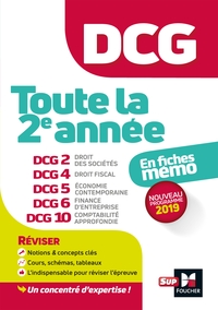 DCG : Toute la 2è année du DCG 2, 4, 5, 6, 10 en fiches - Révision