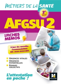 AFGSU 2 - METIERS DE LA SANTE - 3E EDITION  - REVISION ET ENTRAINEMENT