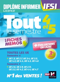 Tout le semestre 4 & 5 en fiches memos & QCM - DEI - IFSI - Entraînement et révision - 3ème édition