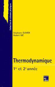 THERMODYNAMIQUE SUP ET SPE 1ERE ET 2 EME ANNEE