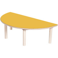 TABLE DEMI-CERCLE - ORANGE