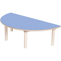 Table demi-cercle - bleue