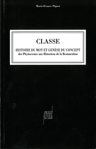 Classe, histoire du mot et genèse du concept