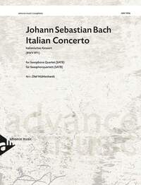 ITALIAN CONCERTO - BWV 971. 4 SAXOPHONES (SATBAR). PARTITION ET PARTIES.