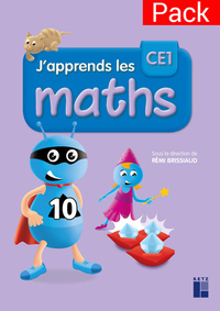 J'apprends les maths CE1, Pack de 10 Fichiers de l'élève + Mémos