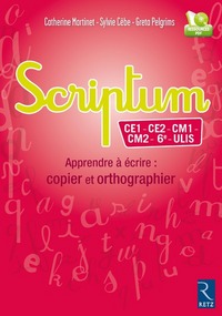 Scriptum CE1-6E, Photofiches + CD-Rom apprendre à écrire, copier et orthographier