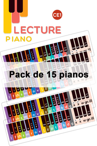 Lecture Piano CE1, Pack de 15 pianos en carton