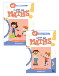 HAUT LES MATHS CP - FICHIER DE L'ELEVE EN 2 VOLUMES -PROGRAMMES 2025