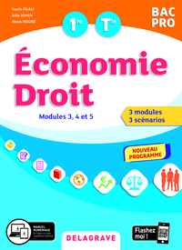 Economie Droit - Le programme en scénarios - Modules 3 à 5 - 1re, Tle Bac Pro, Pochette de l'élève