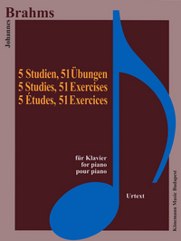 Partition - Brahms - 5 études 51 exercices - pour piano