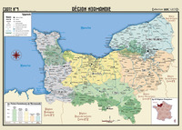 POSTER GEOGRAPHIQUE - NORMANDIE - 50 X 70