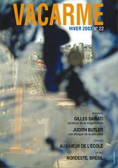 VACARME N 22 - HIVER 2003 - SYNDICAT DE LA MAGISTRATURE-J.BUTLER