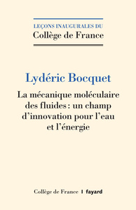 LA MECANIQUE MOLECULAIRE DES FLUIDES : UN CHAMP D'INNOVATION POUR L'EAU ET L'ENERGIE