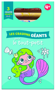La sirène 4+ crayons géants magiques