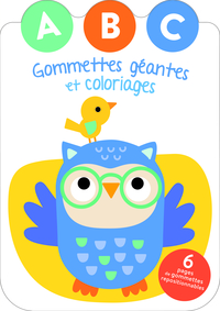 LE HIBOU - GOMMETTES GEANTES ET COLORIAGES