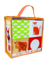 Les animaux de la ferme - Livre et cubes d'éveil de bébé