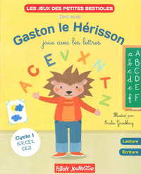 GASTON LE HERISSON JOUE AVEC LES LETTRES - LES JEUX DES PETITES BESTIOLES