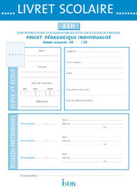 LIVRET SCOLAIRE ISTRA ASH - EDITION 2008