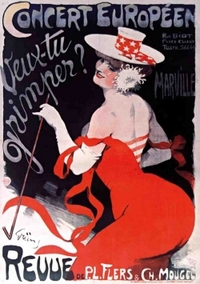 CARNET BLANC, AFFICHE REVUE "VEUX-TU GRIMPER ?"