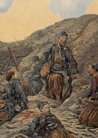 CARNET BLANC : SOLDATS DANS LES TRANCHEES