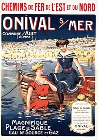 CARNET BLANC, AFFICHE CHEMINS DE FER ONIVAL-SUR-MER