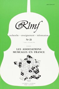 Revue Internationale de Musique Française (RIMF) Numéro 21