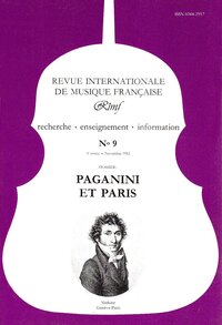 Revue Internationale de Musique Française (RIMF) Numéro 9