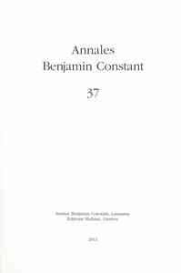 Annales Benjamin Constant 37 - 2012