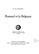 Ronsard et la Belgique