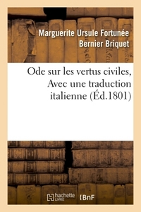 Ode sur les vertus civiles, Avec une traduction italienne