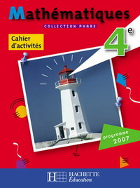 Mathématiques, Phare 4e, Cahier d'activités