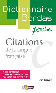 DICTIONNAIRE POCHE CITATIONS DE LA LANGUE FRANCAISE