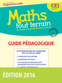 Maths tout terrain CE1, Livre du maître du fichier, Programme 2016