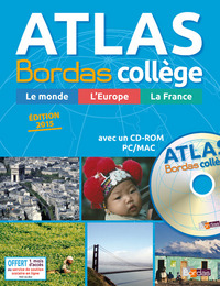 Atlas Bordas collège + CD - édition 2016 - grand public