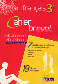 Cahier Brevet Français 3e, Cahier d'activités spécial brevet