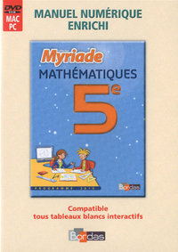 Myriade Mathématiques 5e, DVD-rom - Manuel numérique adoptant papier
