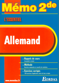 MEMO ALLEMAND 2DE